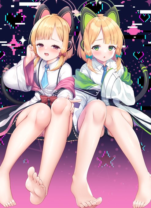 照れ顔モモイ&ミドリ❤🎮💚 