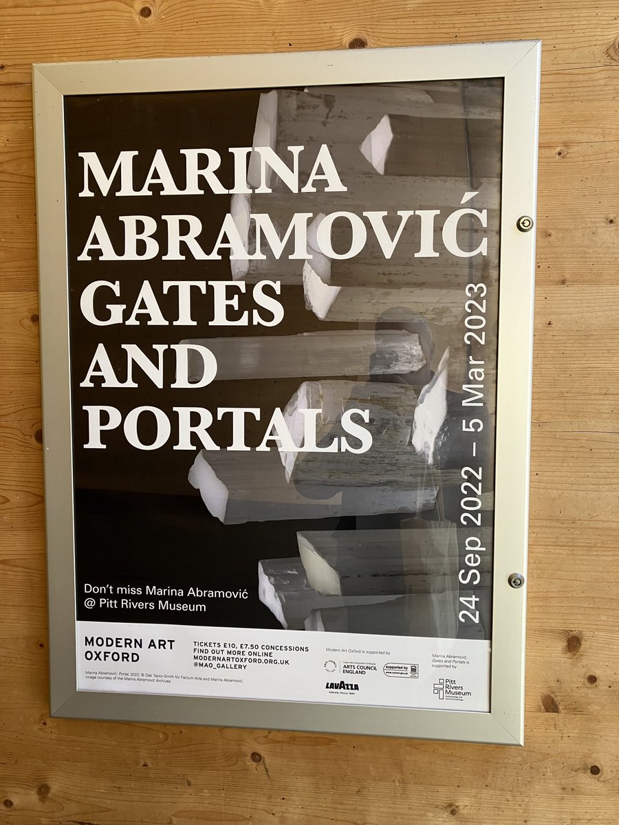 conradbodman's tweet photo. If you are in Oxford check out Marina’s new show it is a welcome break from the sensory overload - a meditation. Congratulations @modernartoxford https://t.co/VHrZaXuXul