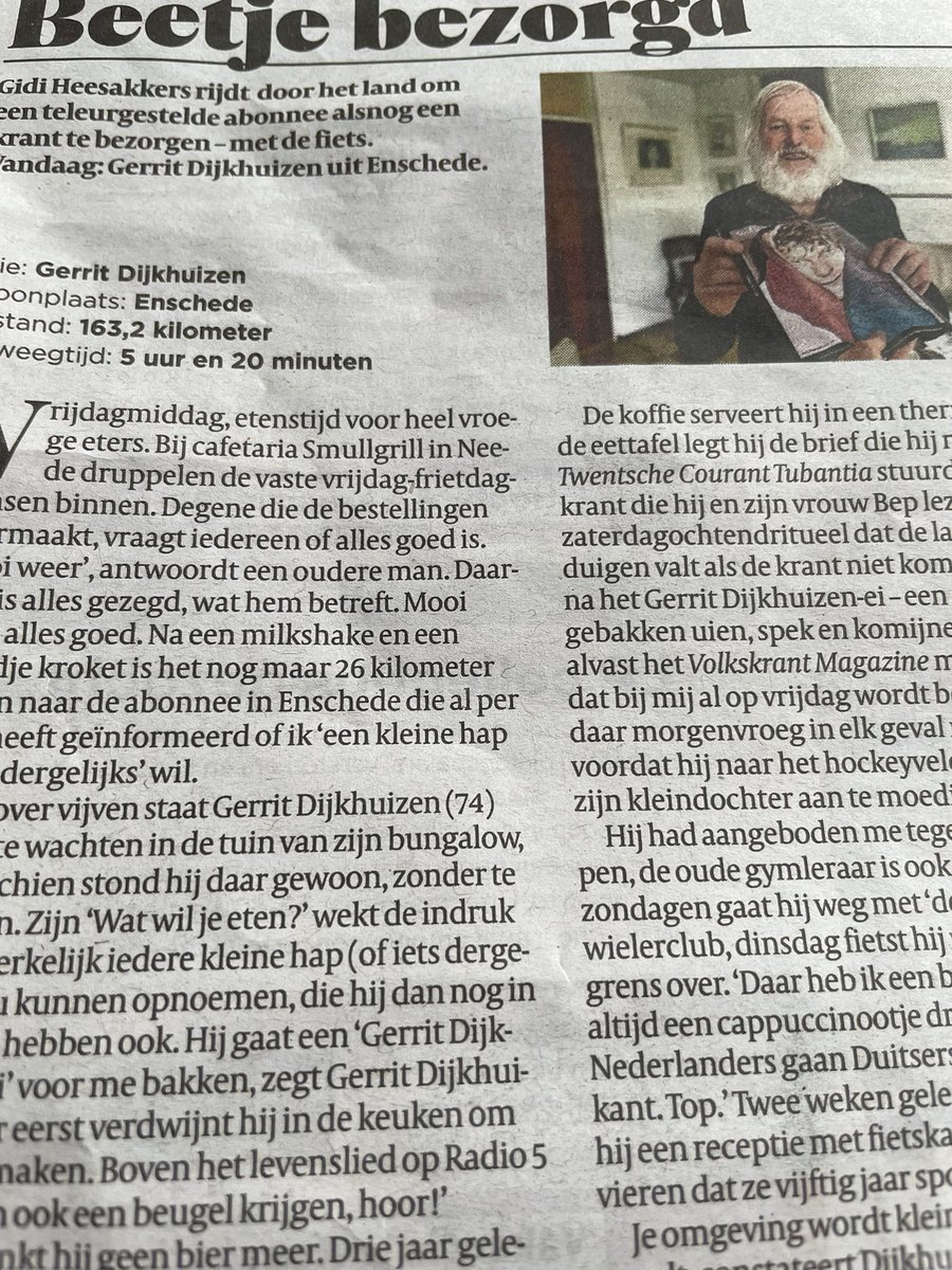 woestewillemor's tweet photo. Kiek! Gerrit Dijkhuizen @volkskrant #beugel #cheznous #hetschip #detukker @itvedan #onniedan https://t.co/F9A1NpNRyJ