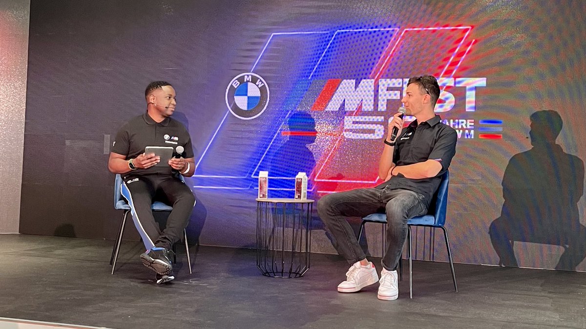 What an exciting morning it was chatting to the 2022 #DTM Champion, <a href="/SheldonvdLinde/">Sheldon van der Linde</a> 🏆 Congratulations again on such a momentous accolade and we can’t wait see what the future holds. #MFest2022