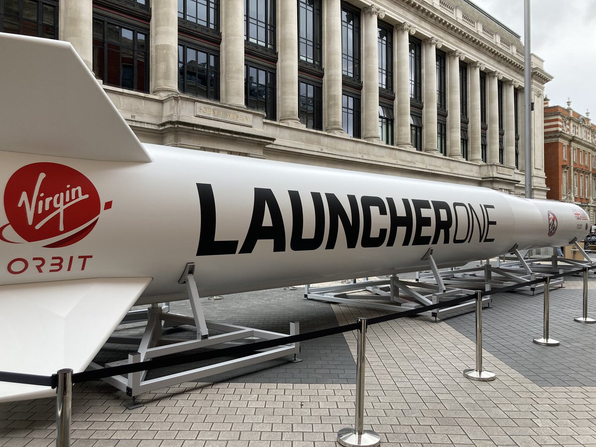 We’re at the @sciencemuseum to see a full-size replica of @VirginOrbit’s LauncherOne rocket that will launch from @SpaceCornwall. 🚀   Come see the rocket for yourself, plus enjoy loads of free exciting space-themed events! 🪐 🌕🌎