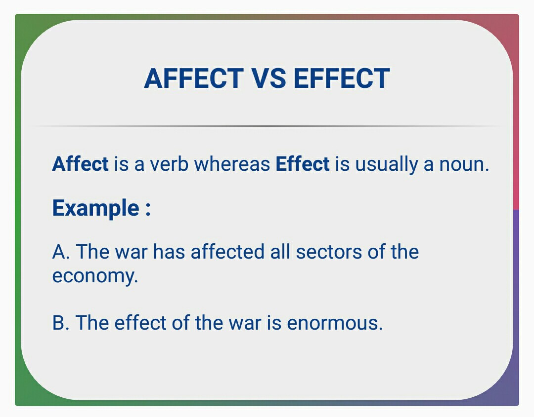 wordscoach's tweet photo. Affect vs Effect: Learn The Difference | English Grammar | Word Coach
https://t.co/ndvaoG2S5G
#affect #effect #degrees #grammar #LearnAtHome #wordscoach #wordoftheday #ielts #sat #writing #reading #gre #preparation #learn #wordcoach #googlewordcoach #wordforthedayenglish https://t.co/f8fWxT0gLl