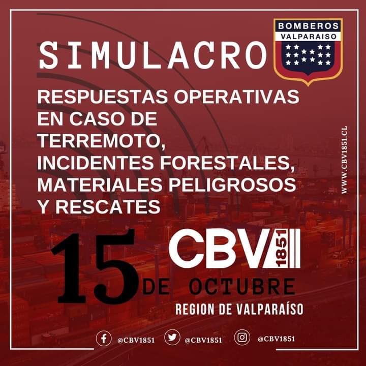 🚨EJERCICIO🚨 A esta hora, 3a, 5a, 7a, 8a Cias son despachadas para participar en Ejercicio de Movilización del Cuerpo de Bomberos de Valparaíso, actividad en Parque Alejo Barrios, Playa Ancha <a href="/CBV1851/">Bomberos Valparaíso</a> 

🔴Para tranquilidad de la comunidad, NO corresponde a emergencia real🔴