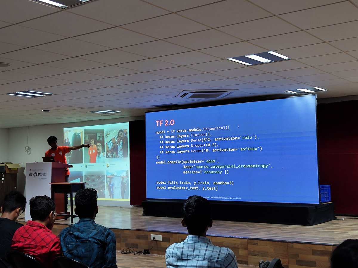 samark02's tweet photo. Optimizing TF Models for Edge Devices ! 💯
#DevFest2022 #DevFestCbe #GDGCoimbatore #DevFestIndia2022 #TensorFlow #TFLite #GDGDevFestIndia22 https://t.co/kK65FABmWC