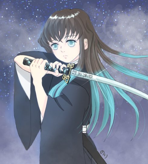 のりりんさんがTwitterに投稿した時透無一郎(鬼滅の刃)のイラスト。