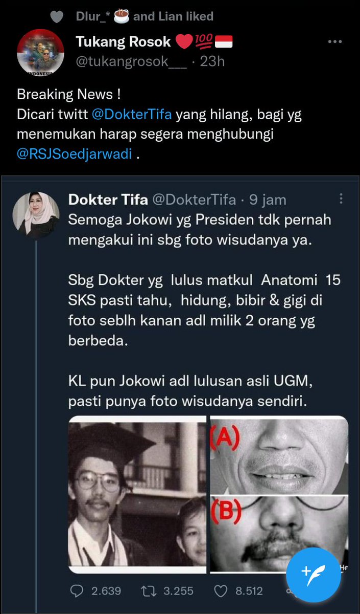 Sampon ilang pak 😅😅.. <a href="/DokterTifa/">Dokter Tifa</a>  🤗🤗