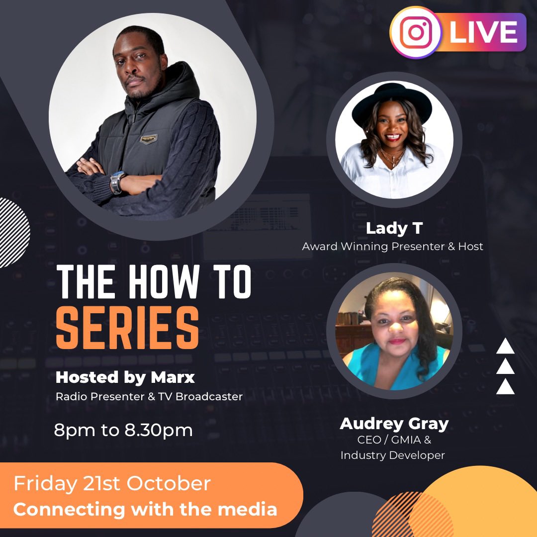 onemarxone's tweet image. Starting this Monday, catch the 3 day ‘How To Series’ on my Instagram Live.

Covering key topics for artists, helping you to get the best out of your music.

Join me along with my specials guests @ladytofficial_ @industrydevelop @elohoefemuai and @_houseoftai_ from 8pm each day.