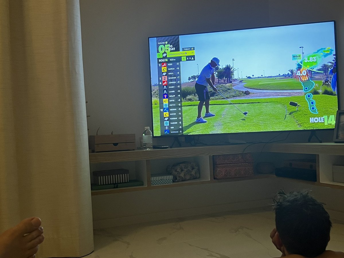 Watching from Phuket with my son. Perfect time of evening #LIVGolfJeddah