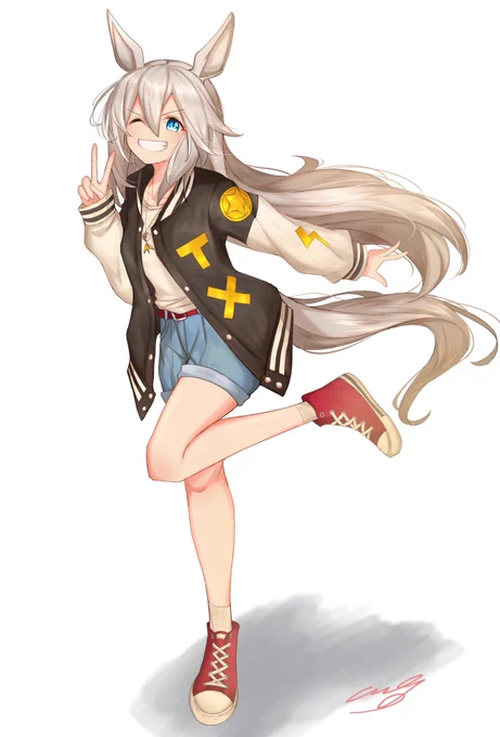 最初タマの私服こんなかなーって予想してた#タマモクロス 