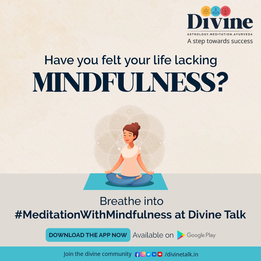 Divine_Talk_in's tweet photo. Feeling out of sync lately?
Fikar not! We are behind you to guide you throughout.
The #Meditation wing of Divine will help you reconnect with the voice within.
Grab an opportunity to reunite with life at https://t.co/riTvPdrBy3
#divinetalk #divine #astrology #meditation https://t.co/rfOQLkBB9p