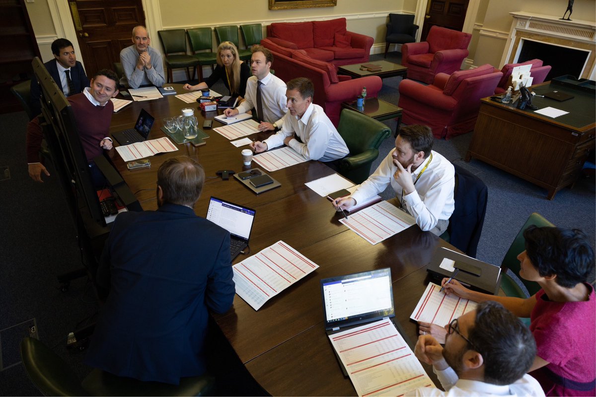 After a busy morning the Chancellor @Jeremy_Hunt is back at HM Treasury working on the Medium-Term Fiscal Plan.