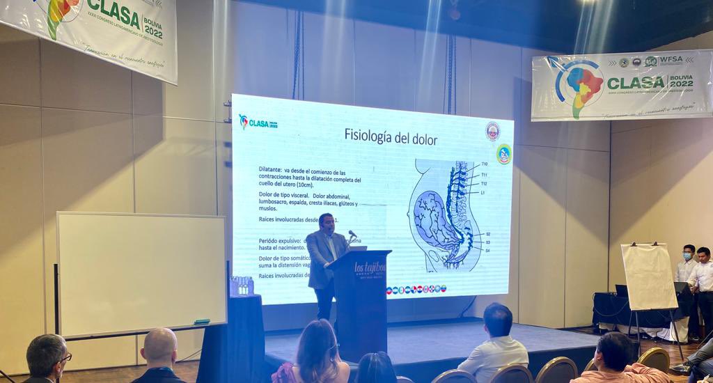 AnObsColombia's tweet image. Empezamos con el Dr Martín Pérez de 🇺🇾 nuestro bloque de Analgesia Trabajo de Parto. Técnicas Neuroaxiales @clasanews @wfsaorg #CLASABOLIVIA2022 #anestesiaobstetrica #partosindolor