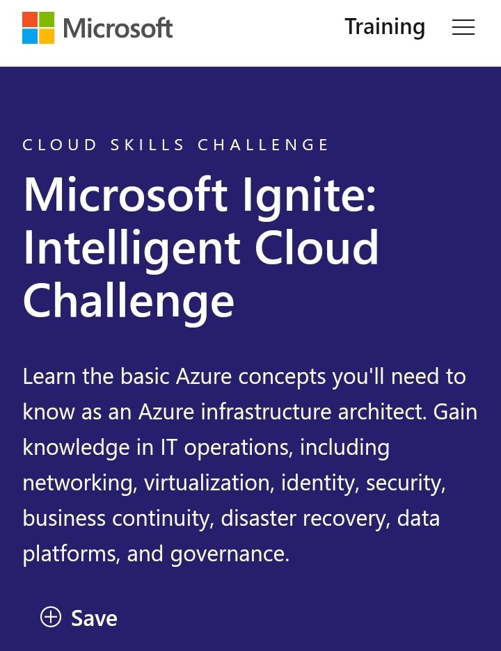 I've​ attended #MSignite​ and​ completed​ #CloudSkillschallenge click​learn.microsoft.com/en-us/training…