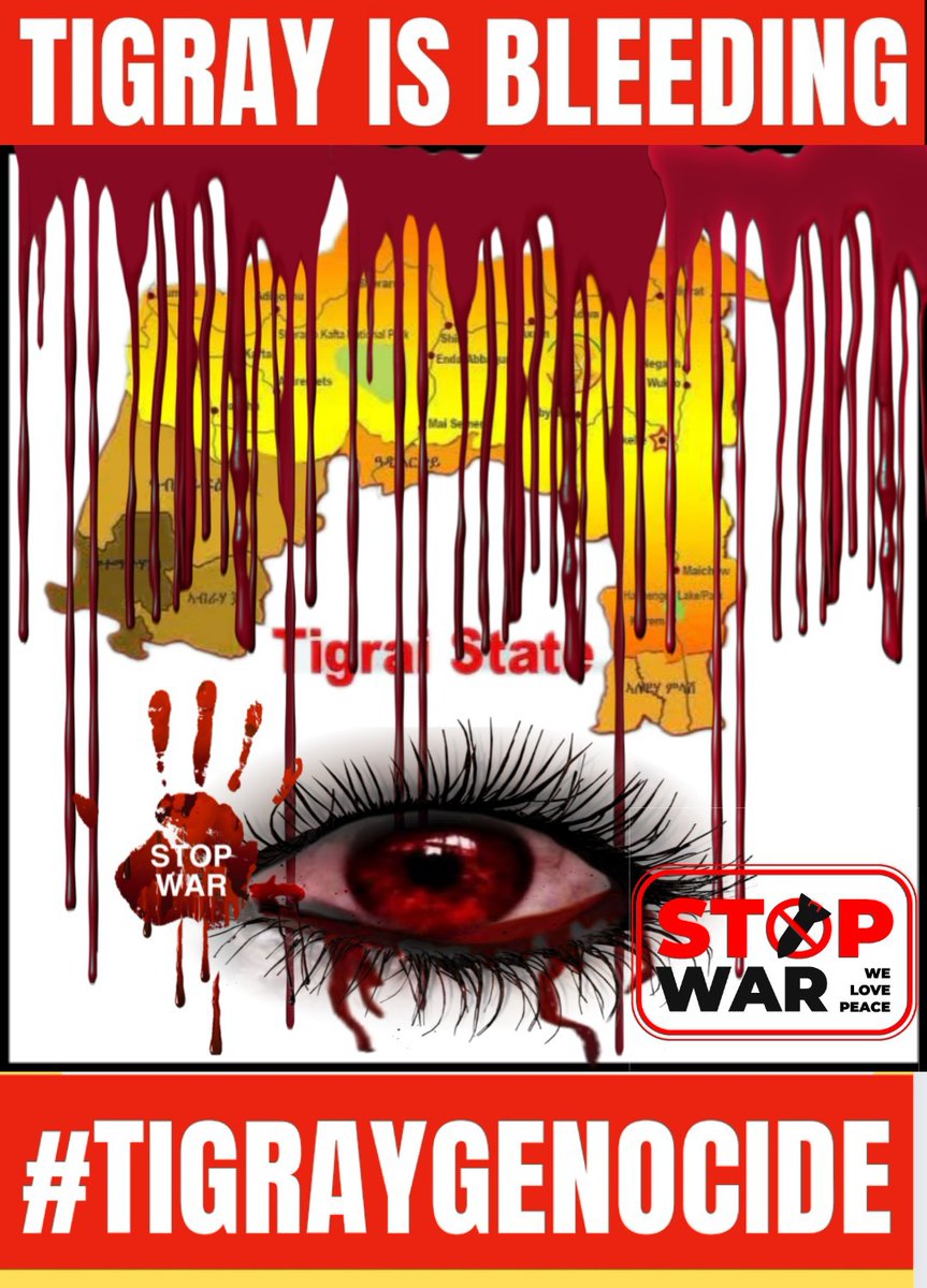TsrhaTigray's tweet photo. Dear: @SecBlinken
Your Statements,Concerns, Condemnations &amp; Calls to cease fire neither did not prevent 🇪🇹 &amp; 🇪🇷 from killing innocent Tigrayans nor did not save the people of Tigray from death.We need punitive Action to #StopWarOnTigray.&amp; #TigrayGenocide @UN @UNGeneva @POTUS @hrw https://t.co/nAfrzBFLYs