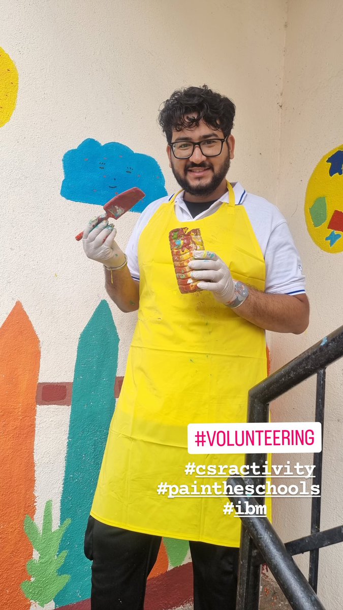 i_ayush_sharma's tweet photo. Volunteering 
#CSR #MonthofPurpose #LifeatIBM
@IBM @ibm_in 
#paintheschool https://t.co/MIgPDC0F24