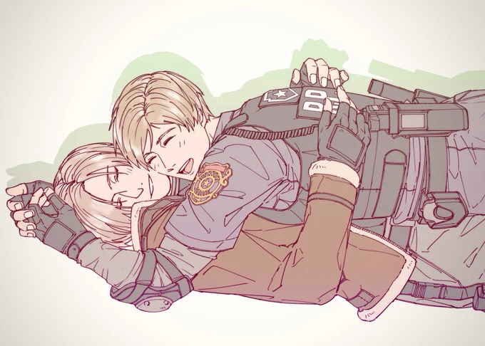 大変遅くなってしまいすみませんRTとリクエストありがとうございます〜!RE2と4のわちゃわちゃレオレオ描かせて頂きました〜 