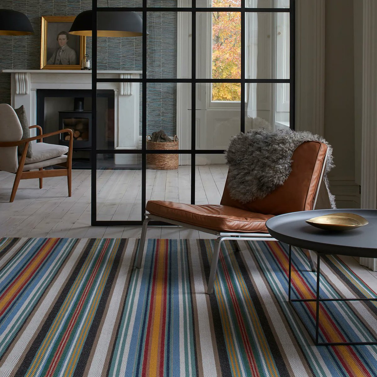 Chatham Multi - one of our most iconic designs that has been part of our collection since 1992. With its striking single repeat stripe and distinct Roger Oates signature palette, this design remains a classic.

#RogerOates #TheArtofFlatweave #ChooseWool #ContemporaryRugs