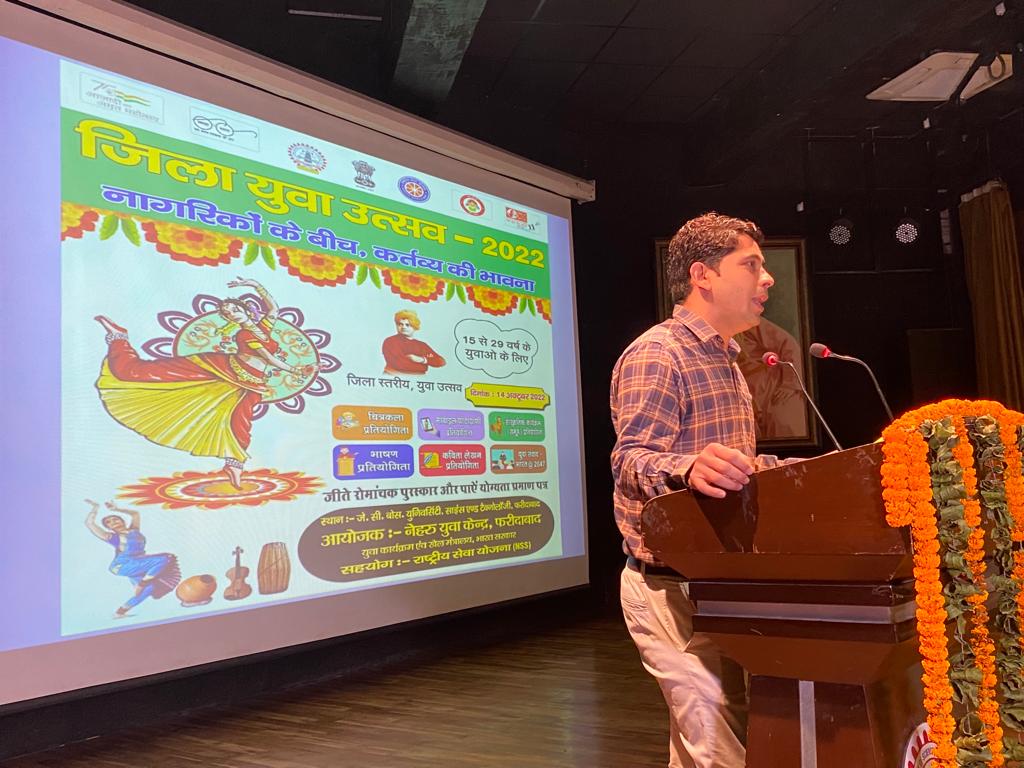 nssjcbust's tweet photo. NSS Cell of JCBUST FBD in collaboration with @Nyksindia FBD unit successfully organized Yuva Utsav on October 14,2022.
Various competitions were organized which including Painting &amp; Poetry writing contest, Photography Contest, Cultural Fest, Youth Declamation. https://t.co/iKfNAzWbT3
