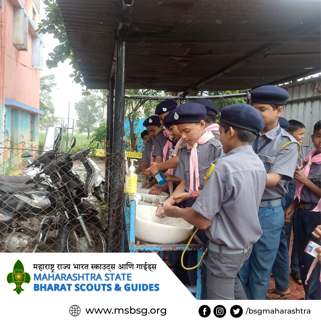 bsgmaharashtra's tweet photo. #BSG #maharastra #maharastrastate #scoutandguides #bsgmaharastra  #events #handwashday #ahmadnagarcity https://t.co/lQehsFcRjn