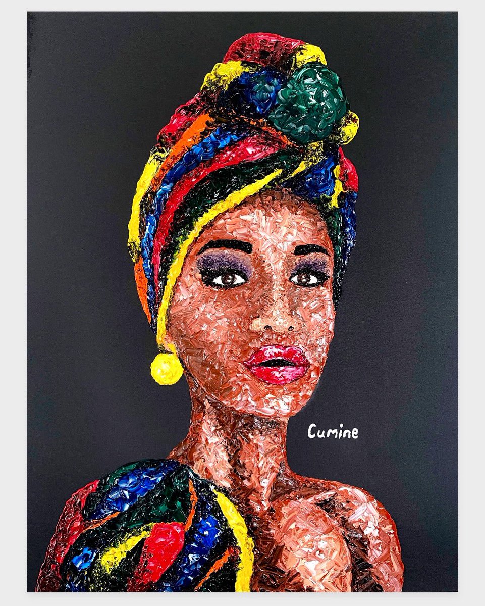 Title: 🌿Beauty of Africa🌿 Oil paint, palette knife on Canvas. 76 x101cm🌿 <a href="/zozitunzi/">Zozibini Tunzi</a>