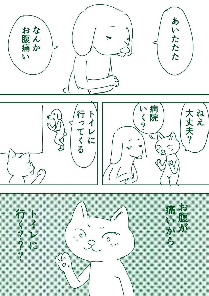 腹痛=便意という経験がないのでわかりません 