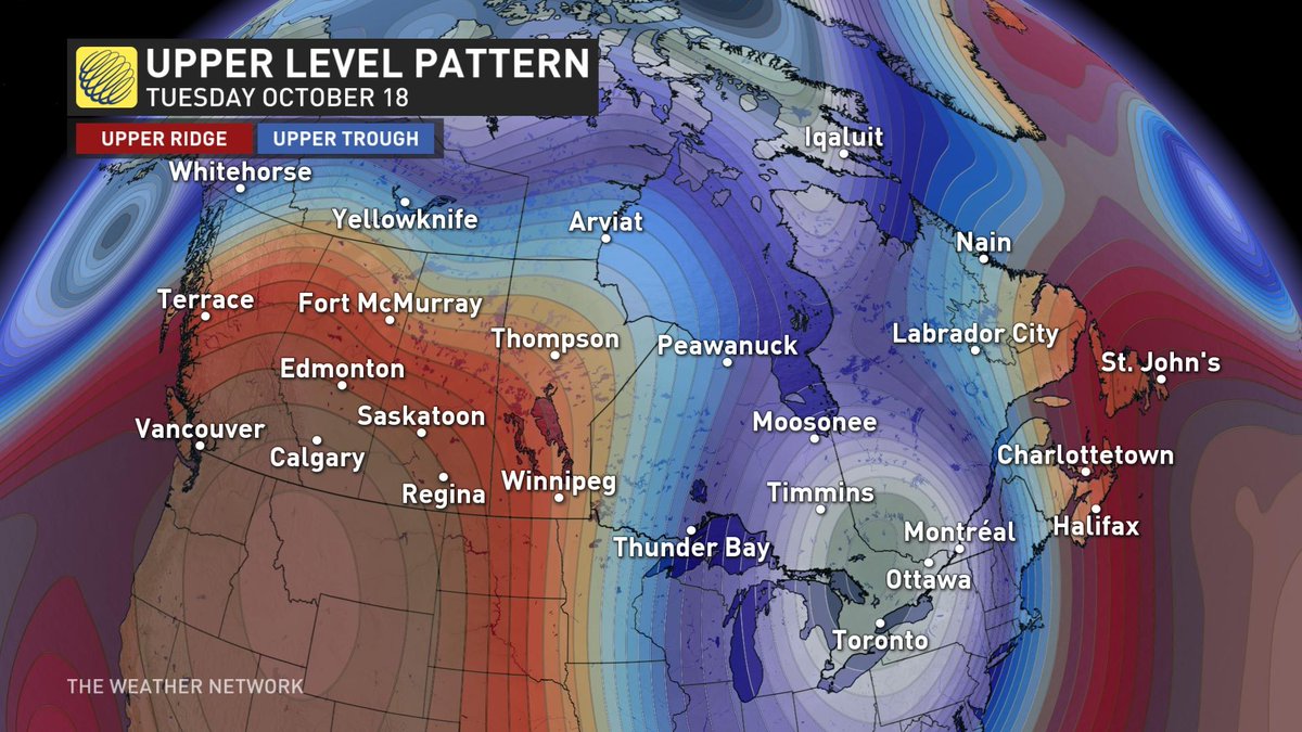HowesNathan's tweet photo. A solid dose of Arctic air will spill across #Ontario by the middle of next week, making things feel more like November and possibly even bringing some snow to parts of the province. #ONwx #ONcold #ONsnow ❄️ https://t.co/ypkP6cSHmq https://t.co/v73xwxnnv5