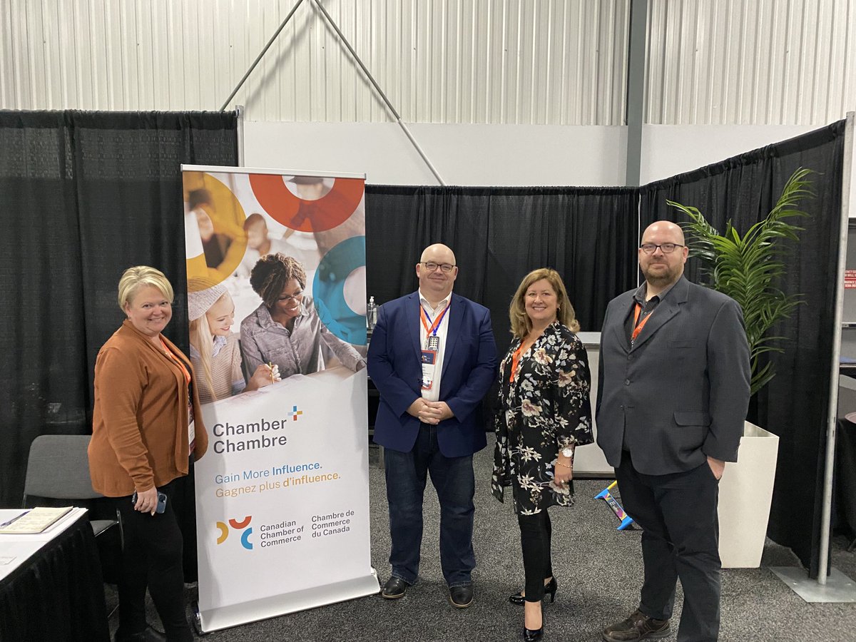 Representing ⁦<a href="/Fton_Chamber/">Fredericton Chamber of Commerce</a>⁩ at the ⁦<a href="/CdnChamberofCom/">Canadian Chamber of Commerce</a>⁩ #CCCAGM22 - learning, networking, advocating!  Thanks to President ⁦<a href="/jillygarden/">Jill Stairs 🍁</a>⁩ &amp; 1st VP ⁦<a href="/MikeMelvin8/">Mike Melvin</a>⁩ for your leadership in attending with ⁦<a href="/MPetersChamber/">Morgan Peters</a>⁩ &amp; myself.