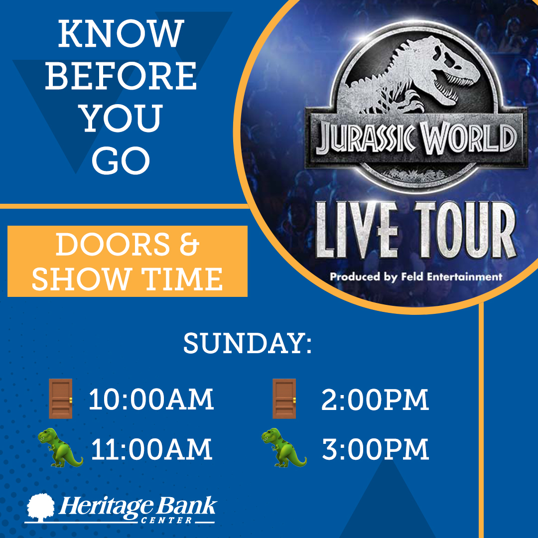 Heritage Bank Center on Twitter "🚨JURASSIC WORLD LIVE!🚨 Don't be
