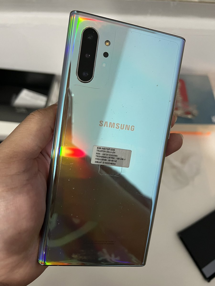 Rifeno's tweet photo. WTS
Samsung Note 10+
Ram 12 GB
Storage 256 GB
Kelengkapan: HP, Charger, kabel charger, headphone, dus original, clear view cover original samsung.

Ex garansi SEIN (Samsung Indonesia)

HP pake dari baru
Fungsi 100%, mulus selalu pakai cover.

Price: DM

#jualhp  #jualsamsungnote https://t.co/GxtiTQw4Jb