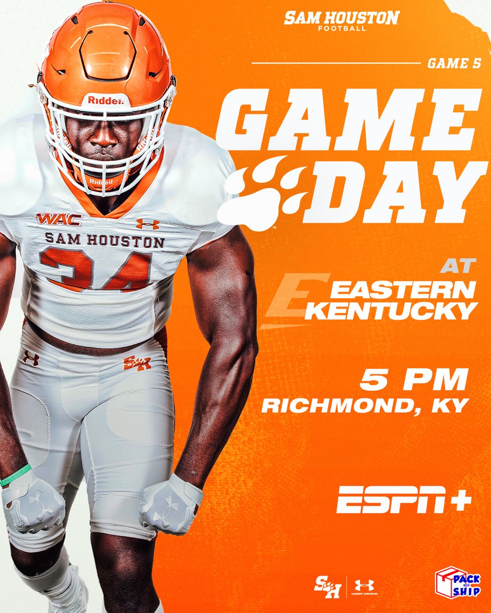 GAME DAY 🏈
#EatEmUpKats 

📍 Richmond, Ky.
🏟 Roy E. Kidd Stadium

🆚 Eastern Kentucky
⏰ 5:00 PM CT

🖥 es.pn/3Tox3wR
📻 KSAM 101.7 FM
🎙 bit.ly/3KK1tXg
📈 bit.ly/2PnsAJV