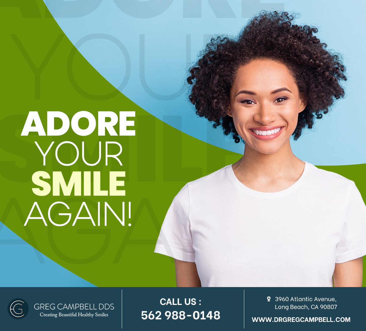 DdsCampbell's tweet photo. We want you to adore your smile in every way. Contact 562 988-0148 today so we can help you feel and look your best. #LoveYourSmile #SmileMakeover #gregcampbelldds #longbeach #CA https://t.co/11QVXLqJsk