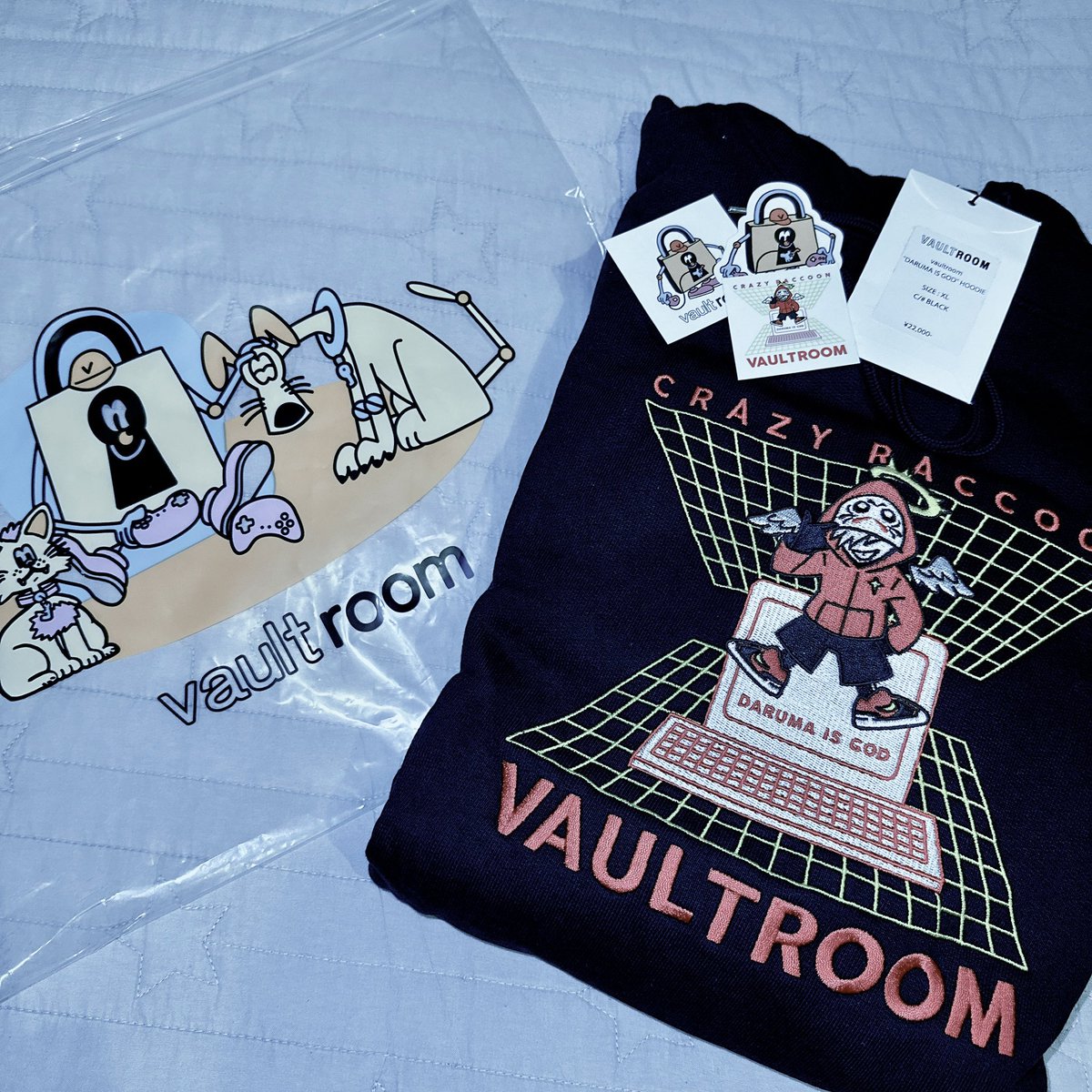 vaultroom 純正直販店 IS DARUMA room Voult GOD BLK Hoodie パーカー