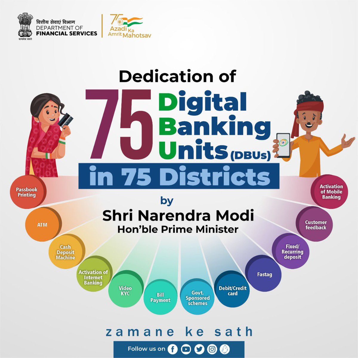 Prime Minister Shri @narendramodi will dedicate 75 Digital Banking Units #DBUs located in 75 districts of the country via video conferencing. ⏰ 11.00 AM 🗓 16th Oct. 2022 (Sunday). Watch live 👇 📺 pmindiawebcast.nic.in #DigitalBankingUnits #DBUs #AmritMahotsav @RBI