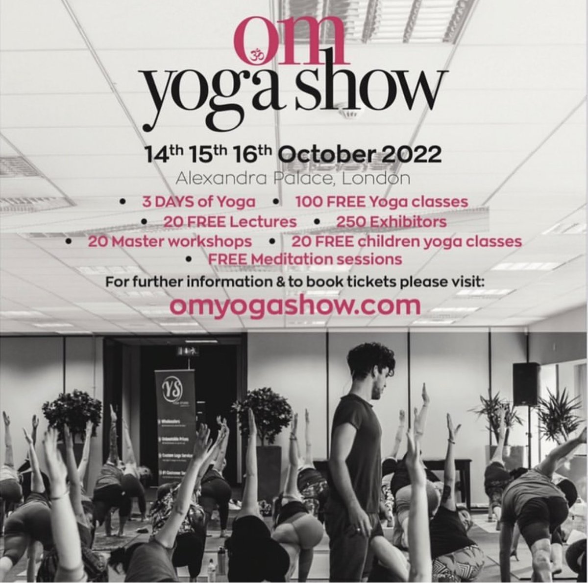 Iyengar Yoga UK - OM Yoga Show
Alexandre Palace, London
(14 - 16 October)
Join the IYUK on stand A21 for 6 Open Classes including Children and Teens. Our Korinna Pilafidis-Williams will be teaching the children's class. If you are attending do come and say hello! <a href="/UKIYENGARYOGA/">Iyengar Yoga (UK)</a>