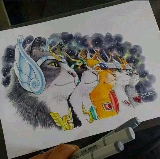 Tiofelino's tweet photo. Caballeros del zodiaco gatunos. Obra de: Jeferson Desenhos (hilo)

Acá su página de FB https://t.co/2ORQkC5SCT https://t.co/rBsDM8XggS