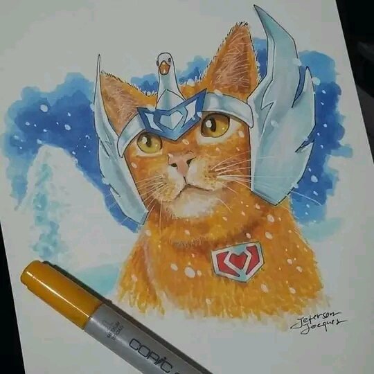 Tiofelino's tweet photo. Caballeros del zodiaco gatunos. Obra de: Jeferson Desenhos (hilo)

Acá su página de FB https://t.co/2ORQkC5SCT https://t.co/rBsDM8XggS
