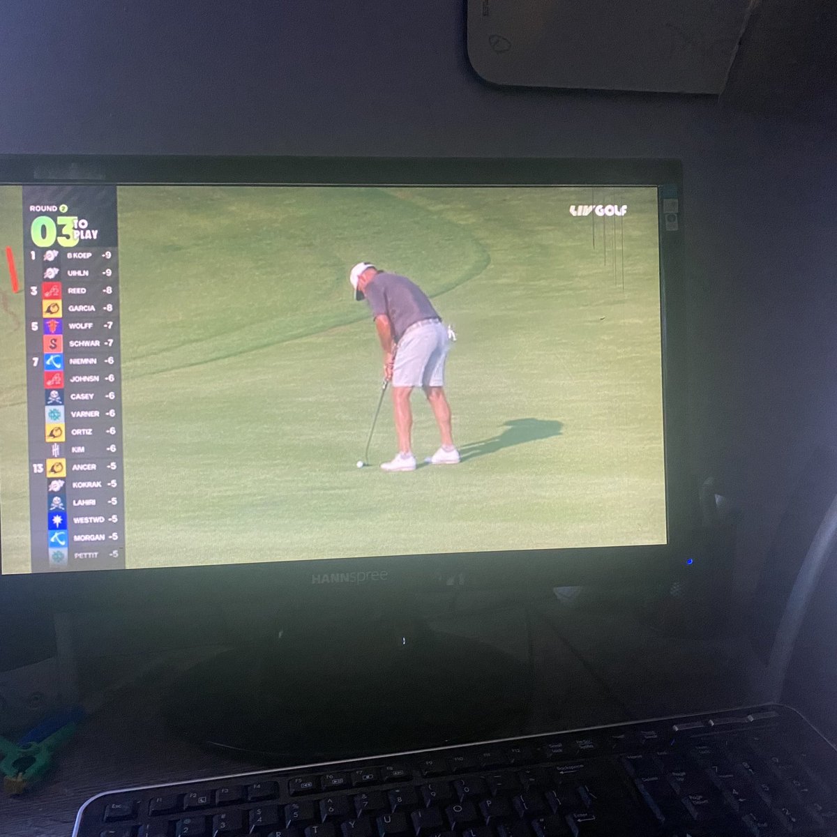 TGGI's tweet photo. Watching @LIVGolfInv in Bahstan with my dog! #livbroadcast #tgexpress https://t.co/j3Q7I2xFtA