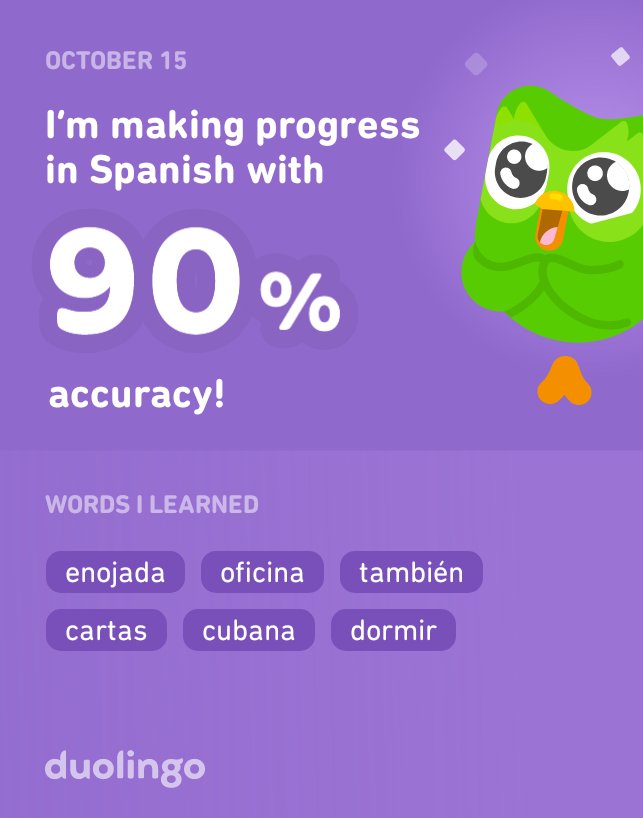 stkausualties's tweet photo. Sí bebé

I’m learning Spanish on Duolingo! It’s free, fun, and effective. https://t.co/2dGjxqyZXZ