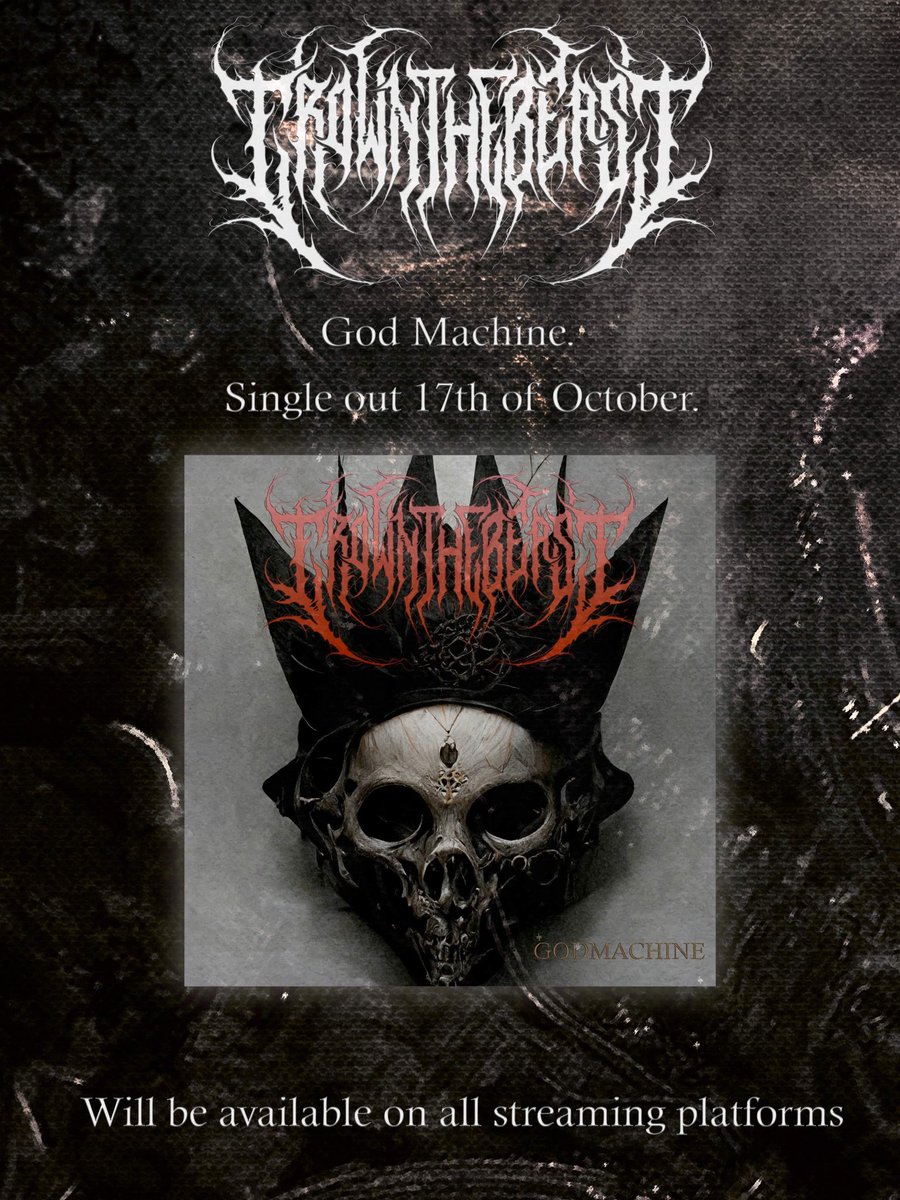 beast_crown's tweet photo. This Monday we’re releasing the single “god machine” from our coming album “Spawn of tomorrow”
Full album will be available on October 20th
#NewMusic #single #danish #DeathMetal #beastmode https://t.co/xhmCeAtxiG