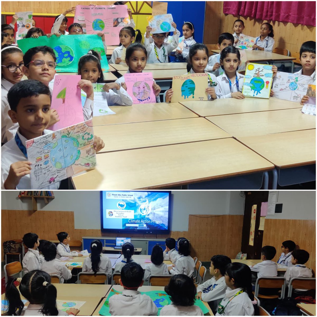 MtAbuSchool's tweet photo. #ClimateAction Conversations across borders 🇮🇳🇳🇵
As part of #NeighboursForSustainableFuture, #IB #PYP2 learners of Mount Abu School India 🇮🇳and Primary school learners from Shree Saraswoti Model School Nepal 🇳🇵 got together to explore Climate Action.
Well done, #GlobalCitizens https://t.co/lWjmdOfcE7