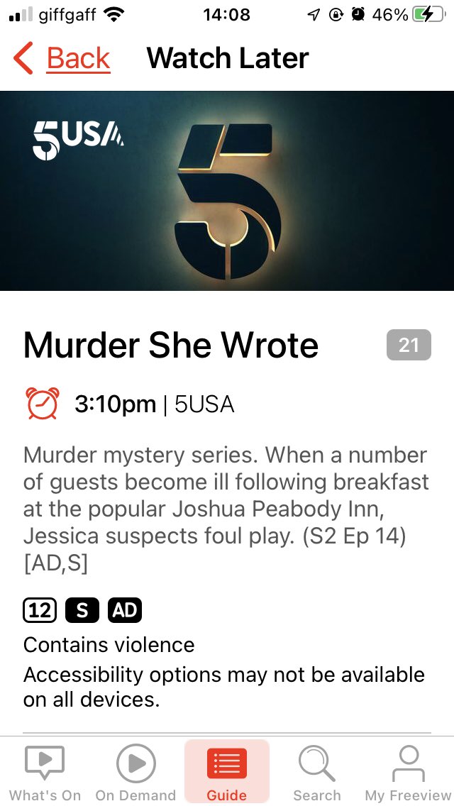 OnMSW's tweet photo. My top pick of today’s #5USA murder-a-thon starts at 3.10pm. 💀🍞🍯🍳🥓☕️  apparently contains violence… 
#MurderSheWrote #AngelaLansbury #JessicaFletcher https://t.co/8TNGqHLA6w