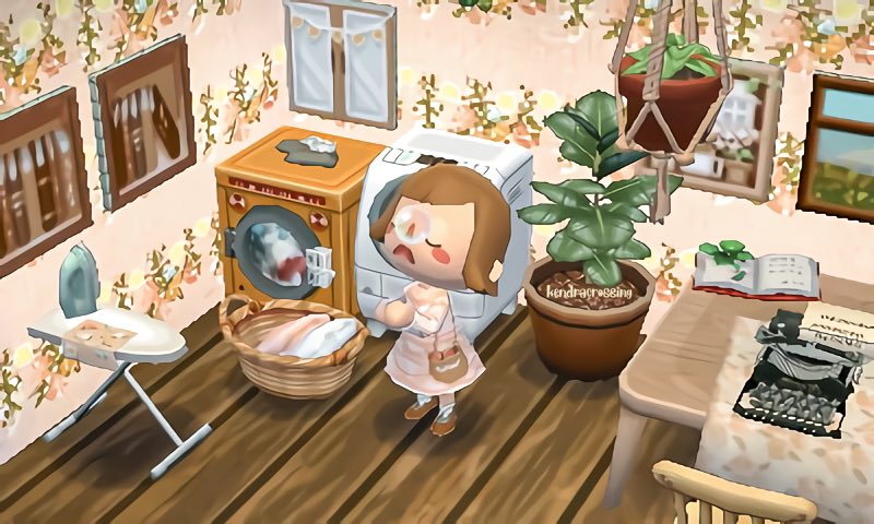kendracrossing's tweet photo. ~ sleepy laundry day 🧺🌷
#animalcrossing #newleaf #acnl #happyhomedesigner #hhd https://t.co/NsrkQVbhkn