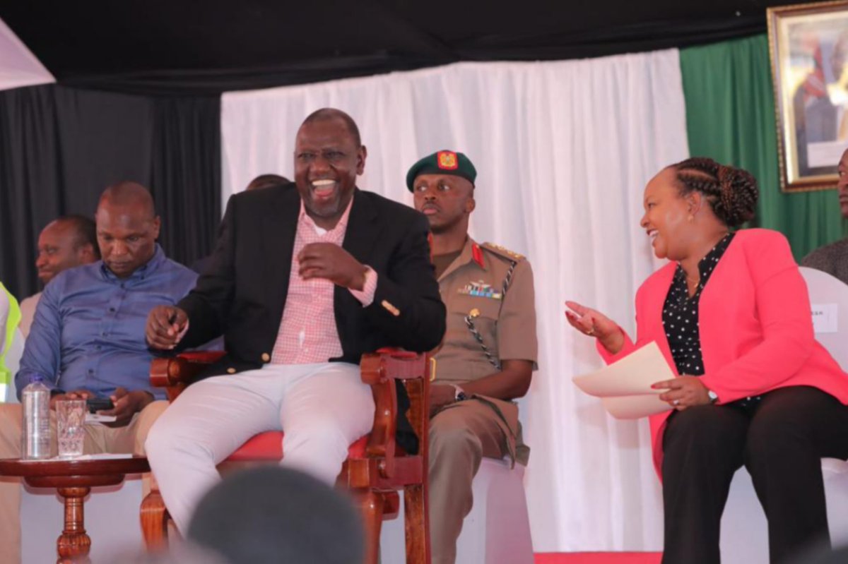 Welcomed President <a href="/WilliamsRuto/">William Samoei Ruto, PhD</a> &amp; DP <a href="/rigathi/">Rigathi Gachagua</a> to Kirinyaga for official commissioning of Thiba dam. We celebrate this completion. Mwea rice farmers will inc acreage from 25k to 35K, double their annual production &amp; earnings as we narrow the rice supply gap in Kenya.  #BottomUp