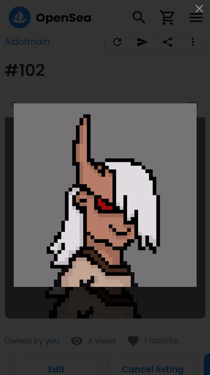 Collection name: Aldotmain
Volume trade : 0.024 ETH 
Network : Polygon 
Name Item: #102
Price : 0.003 ETH
No gas fee
Available on Opensea
Homemade✍️

Link:
opensea.io/assets/matic/0…

#OpenSeaNFT #opensea #NFTCommunity #nftcollector #NFTCollection #nftart #NFT #NFTspace #NFTs