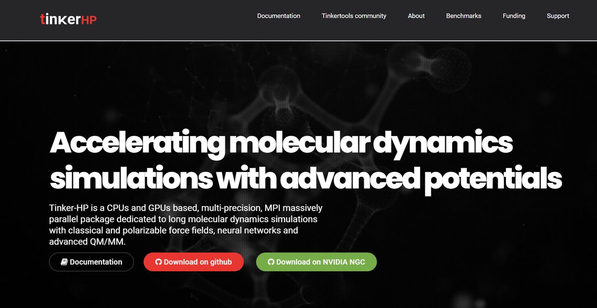 TINKERtools (@tinkertoolsmd) on Twitter photo New website for Tinker-HP <a href="/TINKERtoolsMD/">TINKERtools</a>. It will accumulate new ressources including tutorials, an extended manual and various publications of interest. Check it out!! #compchem #HPC #supercomputing #neuralnetworks tinker-hp.org New website for Tinker-HP <a href="/TINKERtoolsMD/">TINKERtools</a>. It will accumulate new ressources including tutorials, an extended manual and various publications of interest. Check it out!! #compchem #HPC #supercomputing #neuralnetworks tinker-hp.org
