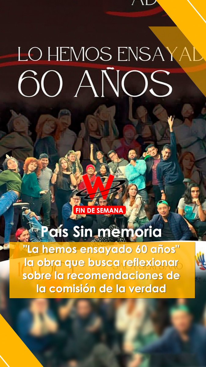 WRadioColombia's tweet photo. #WFinDeSemana en #PaísSinMemoria | Valentina Herrera, líder y vocera de Red Kolumbien, habla sobre ‘Lo hemos ensayado 60 años', obra que busca reflexionar sobre el conflicto armado. >> 
https://t.co/kYvYpQVM9w https://t.co/q2SBUQn7ke