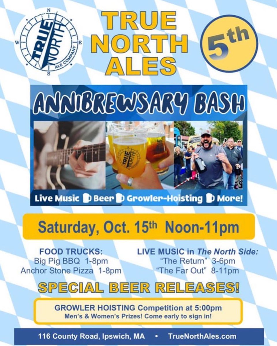 Get ready. 70°, sun, beer, food, music, 5 years. This will be big. <a href="/TrueNorthAles/">True North Ale Company</a>