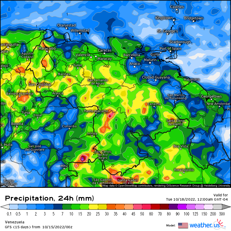 Meteovargas's tweet photo. ¡Pendientes!

Entre mañana domingo #16oct y lunes #17oct cambia la dinámica en la troposfera superior y retornan las lluvias generalizadas al país; con los mayores acumulados pluviométricos probables desde occidente hacia la porción central y sur del territorio nacional https://t.co/bJnFKWZbJ2