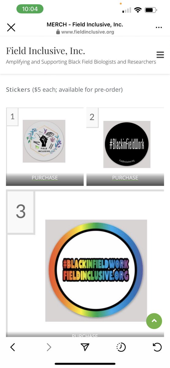 FieldInclusive's tweet photo. Stickers are now available on our website for pre-order! $5 each. 
Be sure to get your #BlackinFieldWork sticker today!!! ✊🏽✊🏽

And don’t forget to check out our fundraiser with @customink! Receive 1 FREE sticker with your purchase. 

https://t.co/MqCj1joE9W https://t.co/Ol47dSsPg5