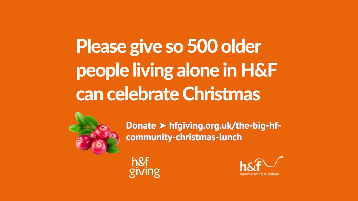 HFGiving's tweet photo. After 3 years @HFGiving &amp; @LBHF can finally bring our isolated seniors together for a festive Christmas Lunch. People need to be with others at Christmas. Please help us make it happen
Donate here: https://t.co/BbZgybCrzQ

#Christmas2022 #Hammersmith #Fulham https://t.co/VdPrf3uUtm